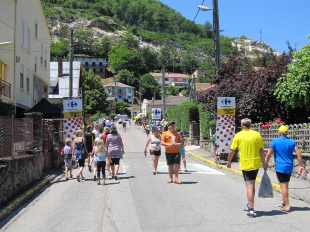 The start of the final climb of the day