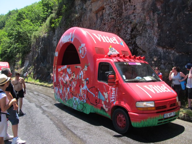 Vittel gave away shirts too, so you'll see a lot of those on TV.