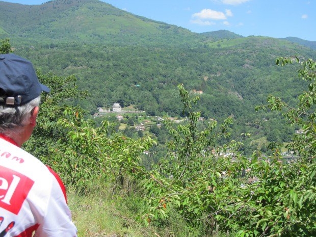 The riders would come down right across the front of the white building.