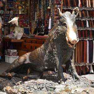 When in Florence put coins in his mouth for good luck and rub his nose  to ensure another visit!