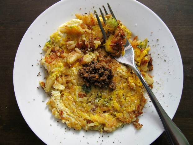 Riso al Salto with truffle hunter sauce