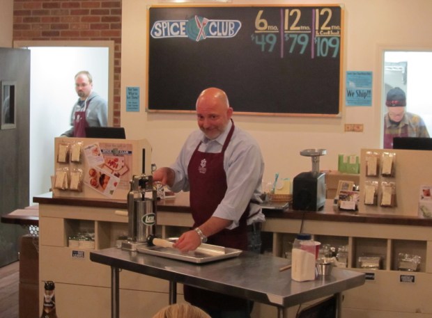 Can't avoid bad jokes about handling your meat when making sausages! Fun times!