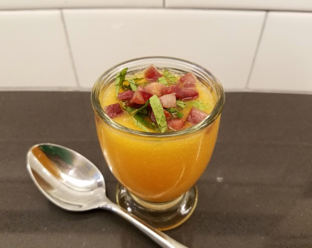 Melon and Prosciutto soup